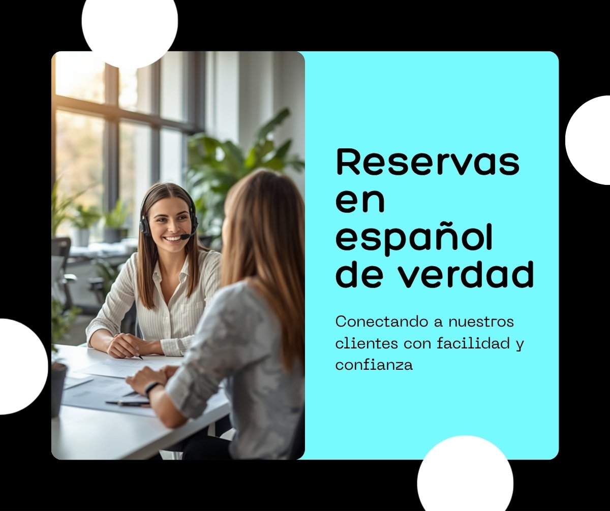 Agente de soporte atendiendo a una clienta en español